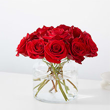 Cupids Embrace Red Rose Bouquet