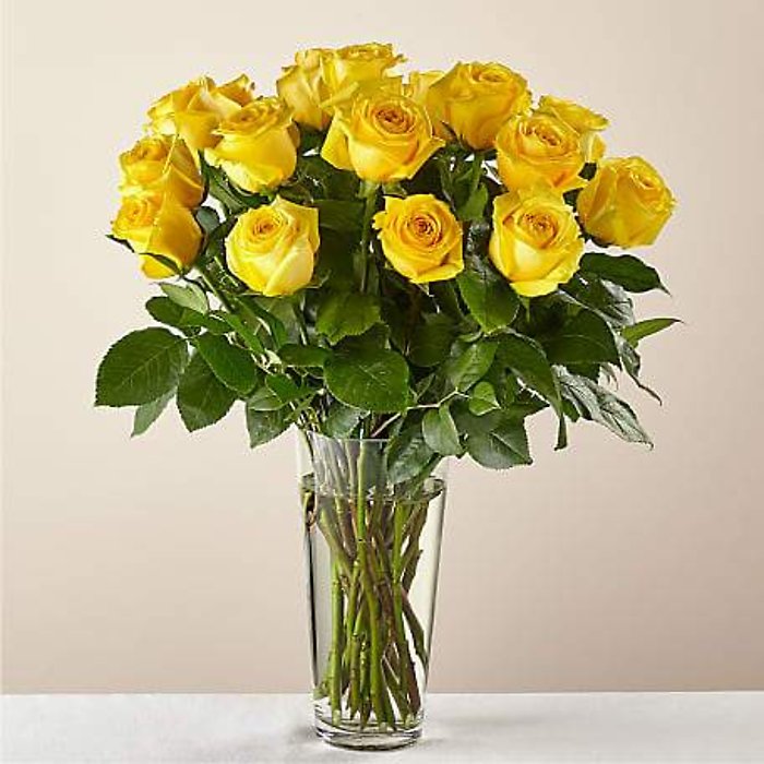 Long Stem Yellow Rose Bouquet