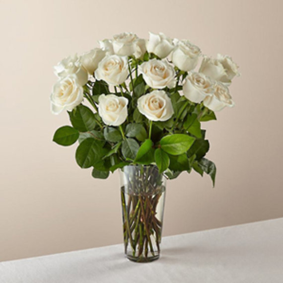 Long Stem White Rose Bouquet